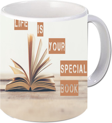 

Maison N Mode Life Is Your Coffee Ceramic Mug(330 ml), Multicolor