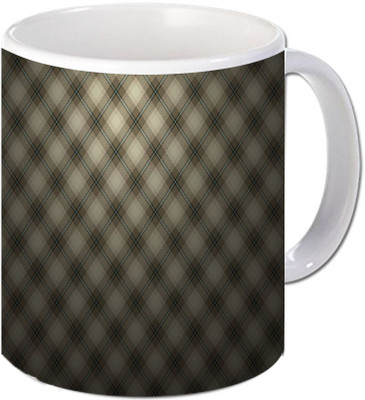 

Maison N Mode Bk Brn Taxtile Coffee Ceramic Mug(330 ml), Multicolor