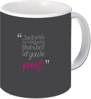 

Maison N Mode Let You Be Coffee Ceramic Mug(330 ml), Multicolor