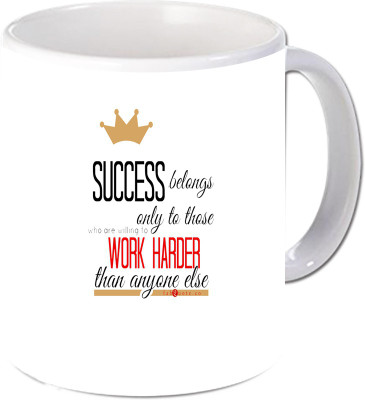 

Maison N Mode Success Belong Coffee Ceramic Mug(330 ml), Multicolor