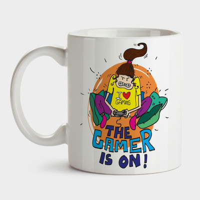 

Tathya Gamer Ceramic Mug(350 ml), White