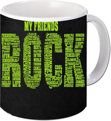 

Maison N Mode My Friend Areock Coffee Ceramic Mug(330 ml), Multicolor