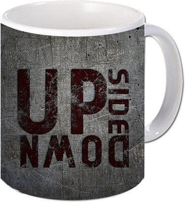 

Maison N Mode Youpside Down Coffee Ceramic Mug(330 ml), Multicolor