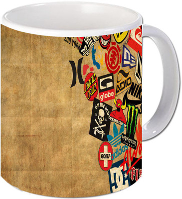 

Maison N Mode English Logo Effect Coffee Ceramic Mug(330 ml), Multicolor