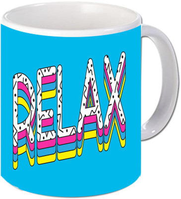 

Maison N Mode Areelax Coffee Ceramic Mug(330 ml), Multicolor