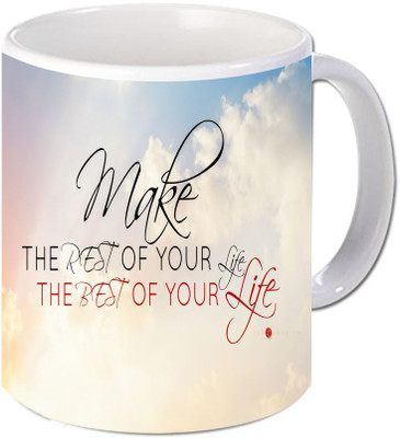 

Maison N Mode Make The Areest Coffee Ceramic Mug(330 ml), Multicolor