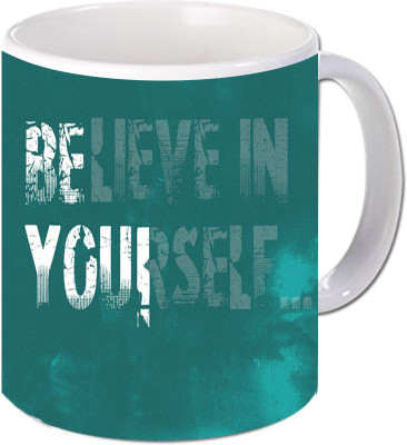 

Maison N Mode Believe Coffee Ceramic Mug(330 ml), Multicolor