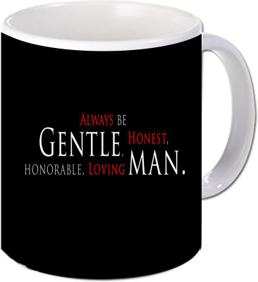 

Maison N Mode Always Be Gentle Coffee Ceramic Mug(330 ml), Multicolor