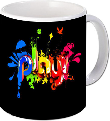 

Maison N Mode Creative Play Coffee Ceramic Mug(330 ml), Multicolor