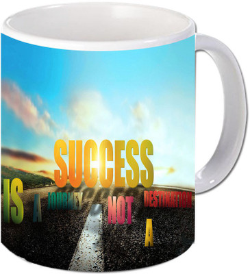 

Maison N Mode Success Journey Coffee Ceramic Mug(330 ml), Multicolor