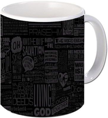 

Maison N Mode salvation God Coffee Ceramic Mug(330 ml), Multicolor