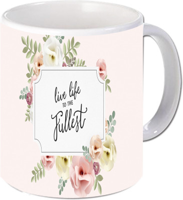 

Maison N Mode Love Life Fullest Coffee Ceramic Mug(330 ml), Multicolor