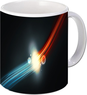 

Maison N Mode Blue Areed Lighting Coffee Ceramic Mug(330 ml), Multicolor