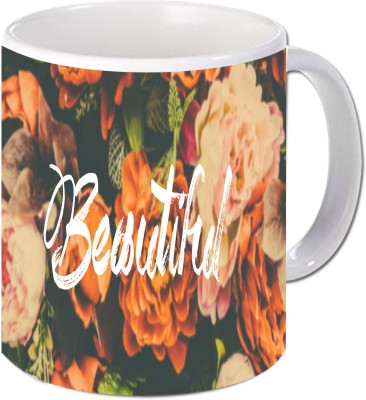 

Maison N Mode Beautiful Coffee Ceramic Mug(330 ml), Multicolor