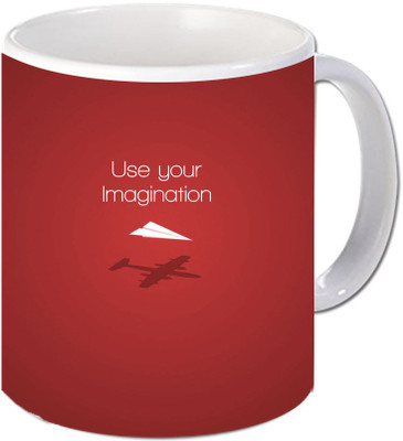 Maison N Mode Youse Your Imagination Coffee Ceramic Mug(330 ml), Multicolor