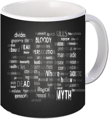 

Maison N Mode Divides Coffee Ceramic Mug(330 ml), Multicolor