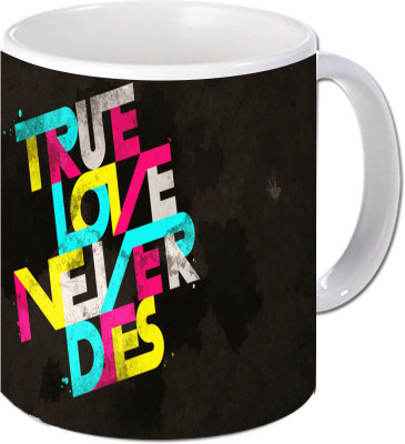 

Maison N Mode True Love Coffee Ceramic Mug(330 ml), Multicolor