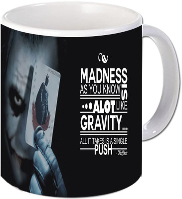 

Maison N Mode Madness Coffee Ceramic Mug(330 ml), Multicolor