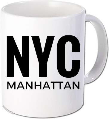 

Maison N Mode Nyc Coffee Ceramic Mug(330 ml), Multicolor
