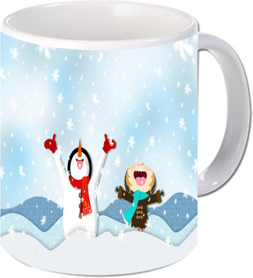 

Maison N Mode Ice Bird Coffee Ceramic Mug(330 ml), Multicolor