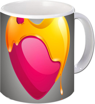 

Maison N Mode Loving Heart Coffee Ceramic Mug(330 ml), Multicolor