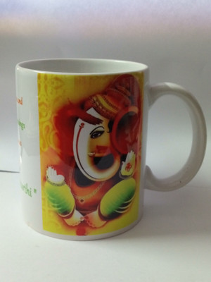 

lasya GANESHA MUG Ceramic Mug(200 ml), White