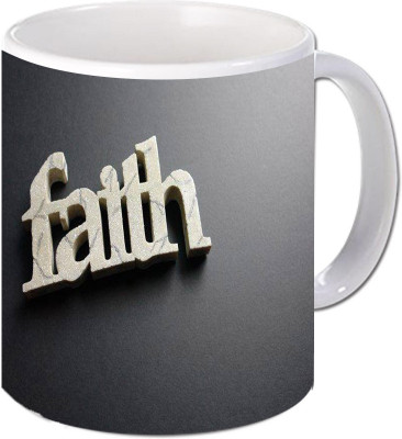 

Maison N Mode Faith Coffee Ceramic Mug(330 ml), Multicolor
