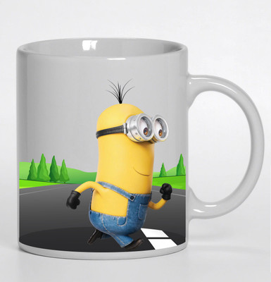 

PIXART Minion Walking On Road Ceramic Mug(250 ml), White