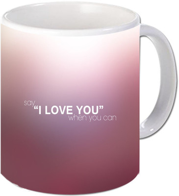 

Maison N Mode Love When You Can Coffee Ceramic Mug(330 ml), Multicolor