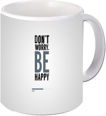 

Maison N Mode Don’t Worry Be Happy Coffee Ceramic Mug(330 ml), Multicolor