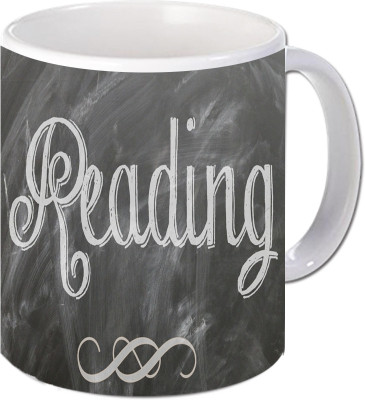 

Maison N Mode Areeading Coffee Ceramic Mug(330 ml), Multicolor