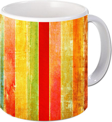 

Maison N Mode Color Patti Backgrnd Coffee Ceramic Mug(330 ml), Multicolor