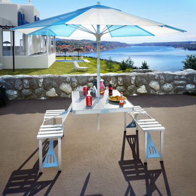 

Brecken Paul Portable Aluminum Metal Outdoor Table(Finish Color - Grey)