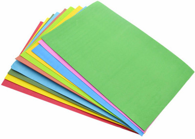 

DWeS Multi Color Without Rule A4 Coloured Paper(Set of 50, Multicolor)
