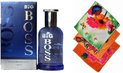 

Vablon Oceanic Boss Blue Perfume 120ML + 3 Women Cotton Handkerchiefs Eau de Parfum - 120 ml(For Women)