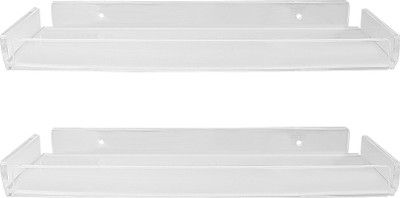 

Admire 12'' Plain Shelf 2pc Acrylic Wall Shelf(Number of Shelves - 2, Clear)