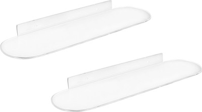 

Admire 18'' Sleek Oval Supreme Shelf 2pc Acrylic Wall Shelf(Number of Shelves - 2, Clear)