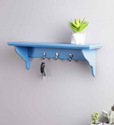 

La Stella Blue Wooden, MDF Wall Shelf(Number of Shelves - 1, Blue)