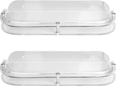 Admire 12'' 'D' Shelf 2pc Acrylic Wall Shelf(Number of Shelves - 2, Clear)