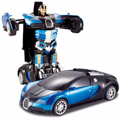 

HALO NATION Remote Controlled Transformer Car - One Touch Deform Autobot - Bugatti Gold Edition (Blue)…(Blue)
