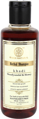 Khadi Natural Woody Sandal & Honey Shampoo SLS & Paraben Free(210 ml)
