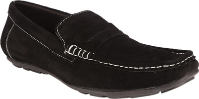 

Fsports Black Faux Leather Casual Loafers For Men(Black