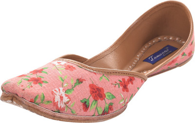 

Tamanna Punjabi Traditional Ethnic Juttis Khussa Flat Jutis For Women(Multicolor, Pink