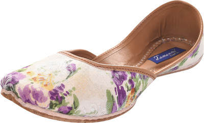 

Tamanna Punjabi Traditional Ethnic Jutis For Women(Multicolor, White::blue
