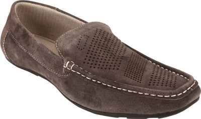 

Fsports Grey Faux Leather Casual Loafers For Men(Grey