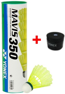 

Yonex YONEX 350 NYLON Nylon Shuttle - Green(Medium, 77, Pack of 6)