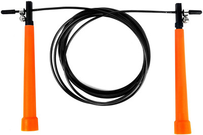 

KING FITNESS FIT AND SLIM ULTIMATE GADGET FOR EVERYONE 9 FEET LONG WIRE Speed Skipping Rope(Orange, Length: 696 cm)
