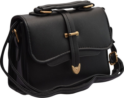 

Tap fashion Women Formal Black PU Sling Bag