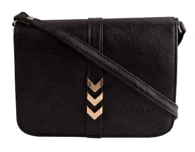

Haqeeba Women Formal Black Leatherette Sling Bag