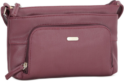 Lavie Women Casual Maroon PU Sling Bag